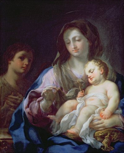 Madone et Enfant avec Saint Jean-Baptiste - Francesco Trevisani